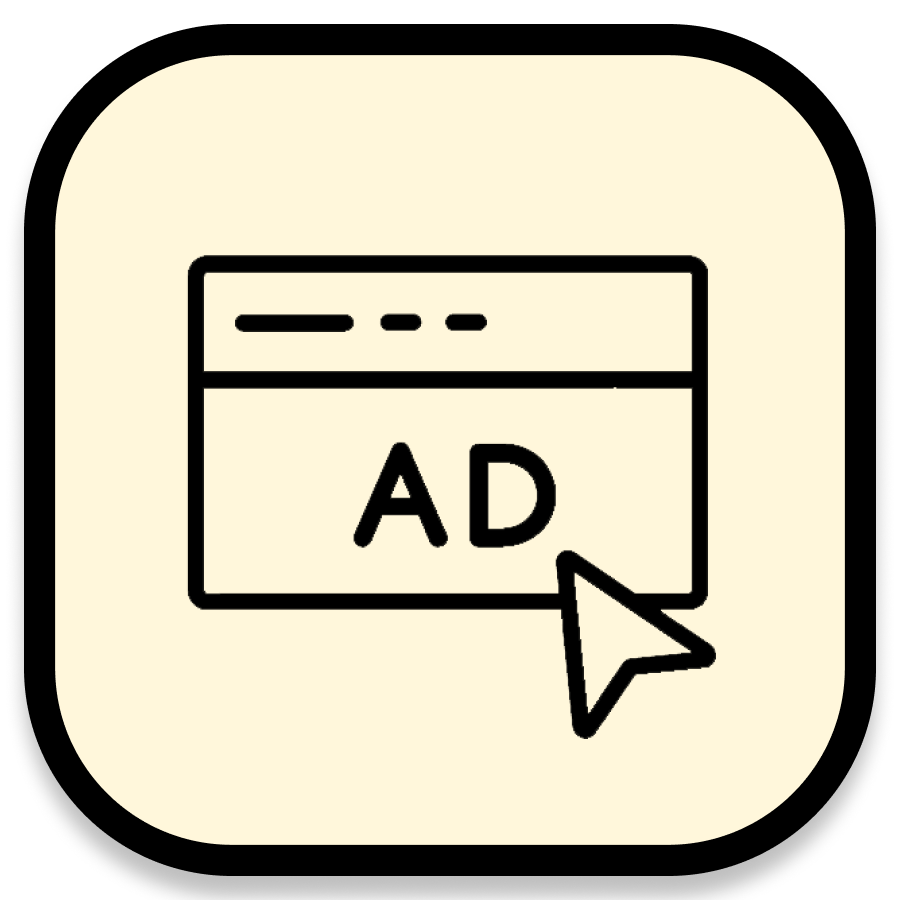 ad advert window icon