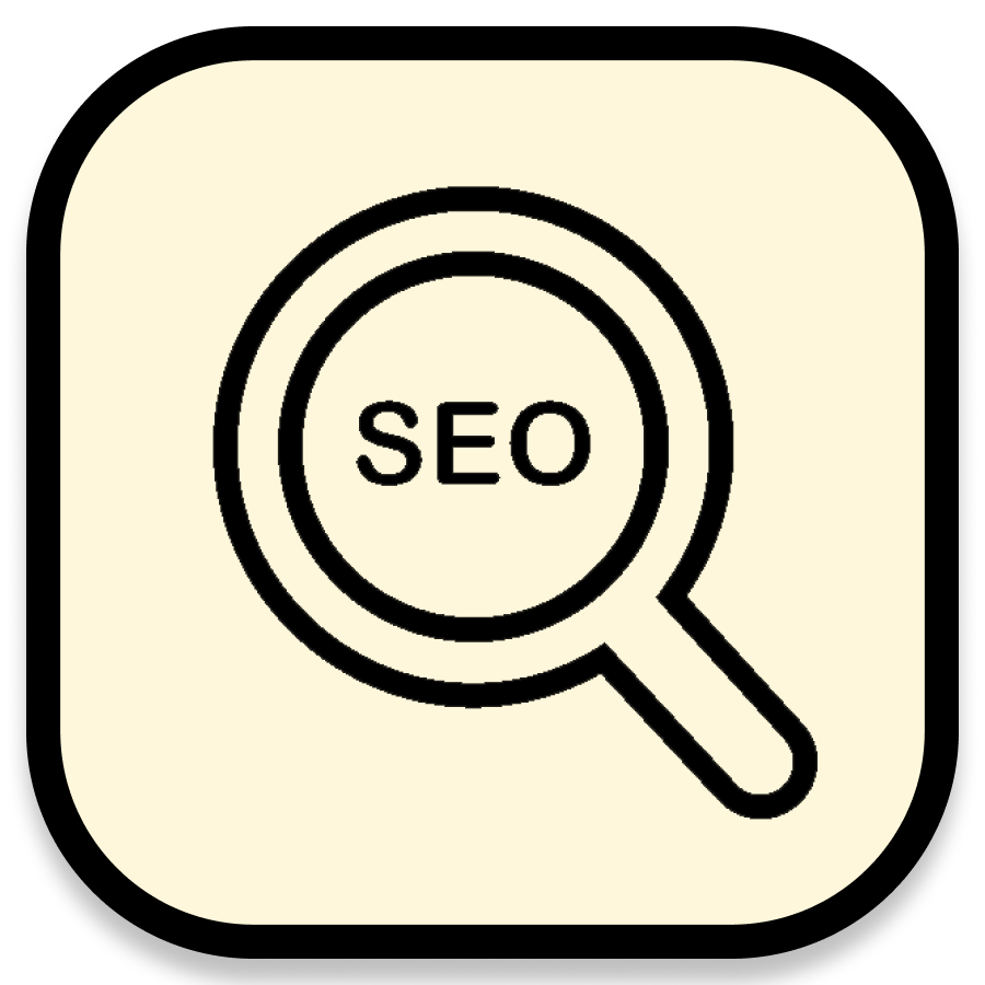 magnifying glass seo icon